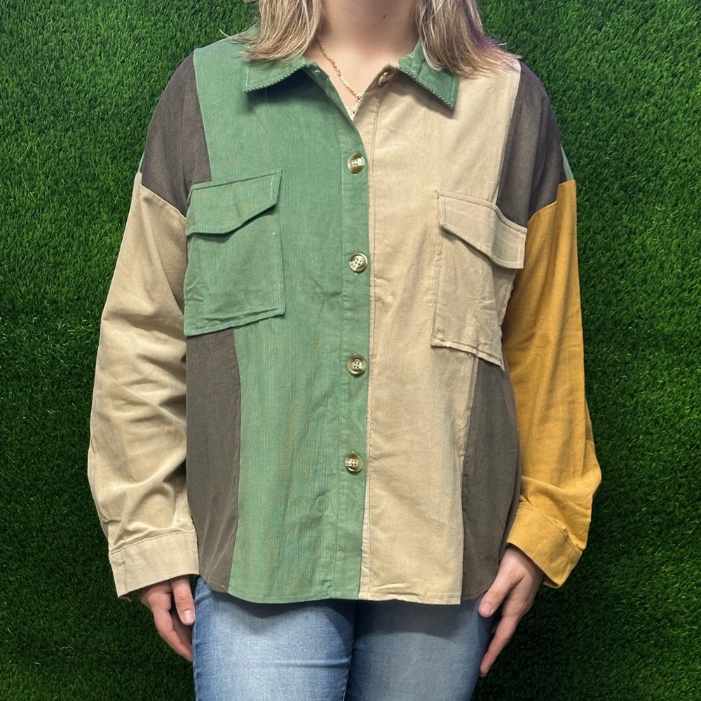 Easel Multicolor Button-Up Shirt
